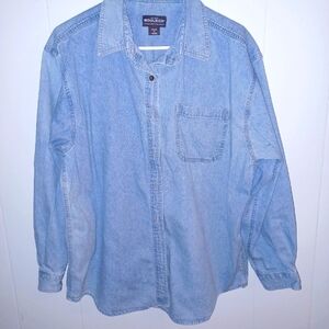 Woolrich women demin button up shirt